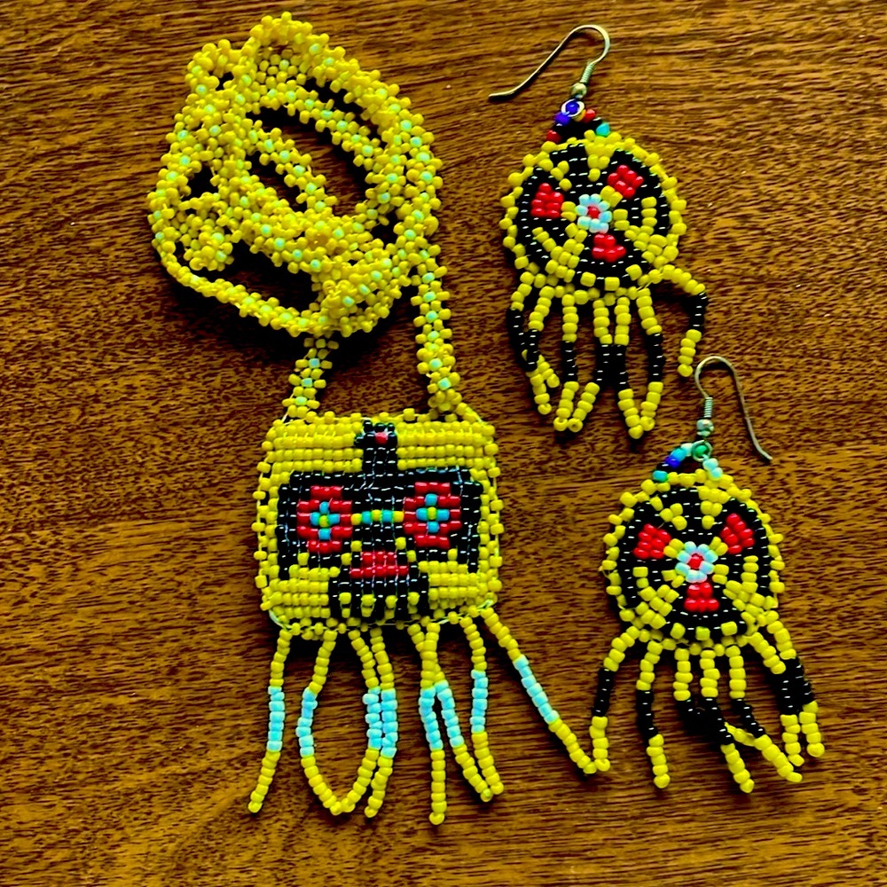 VTG Set 1970’s Thunderbird Necklace & Earrings